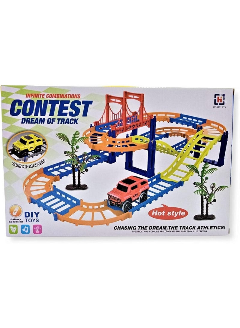 Kids Car Racing Track Set – Buildable Racing Track with Toy Cars – Fun Adventure Racing Game - Image 1